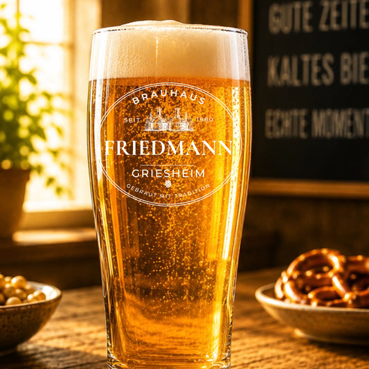 Bierglas Mockup nah voll