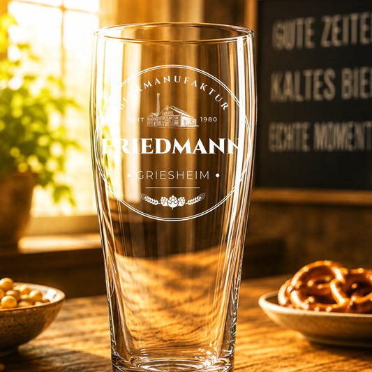 Bierglas - Mockup nah leer