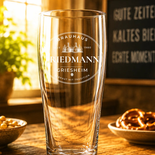 Bierglas - Mockup nah leer