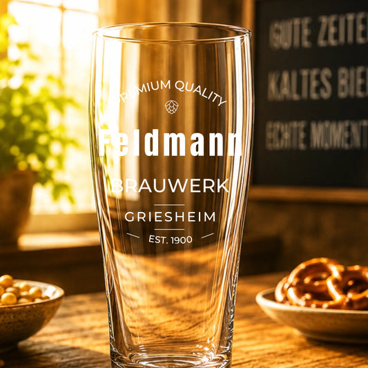 Bierglas - Mockup nah leer