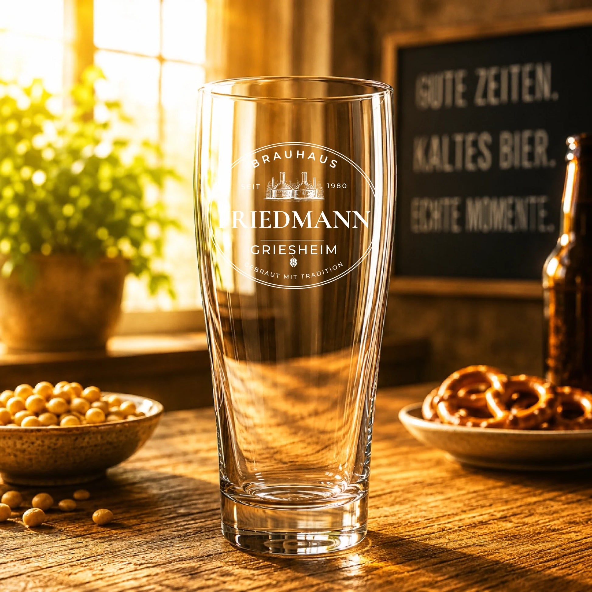 Mockup - Bierglas - Leer