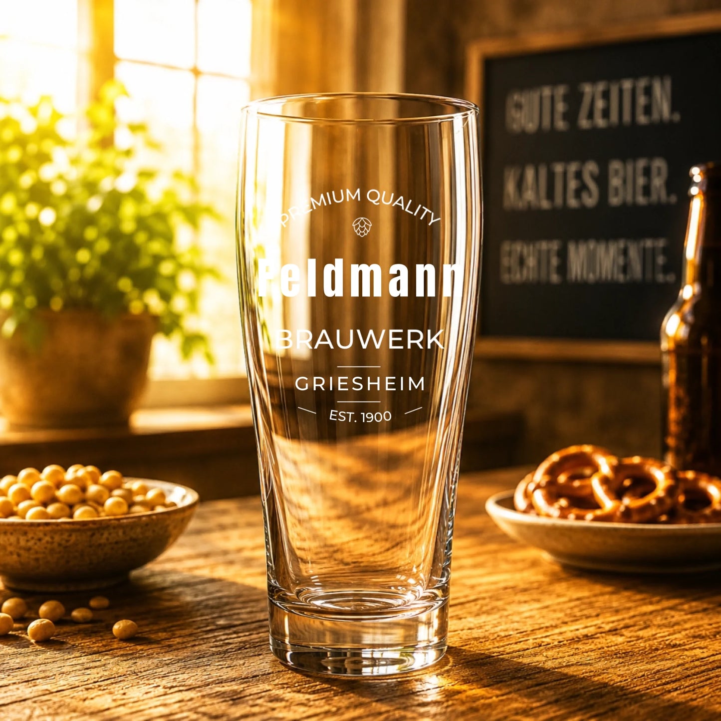Mockup - Bierglas - Leer