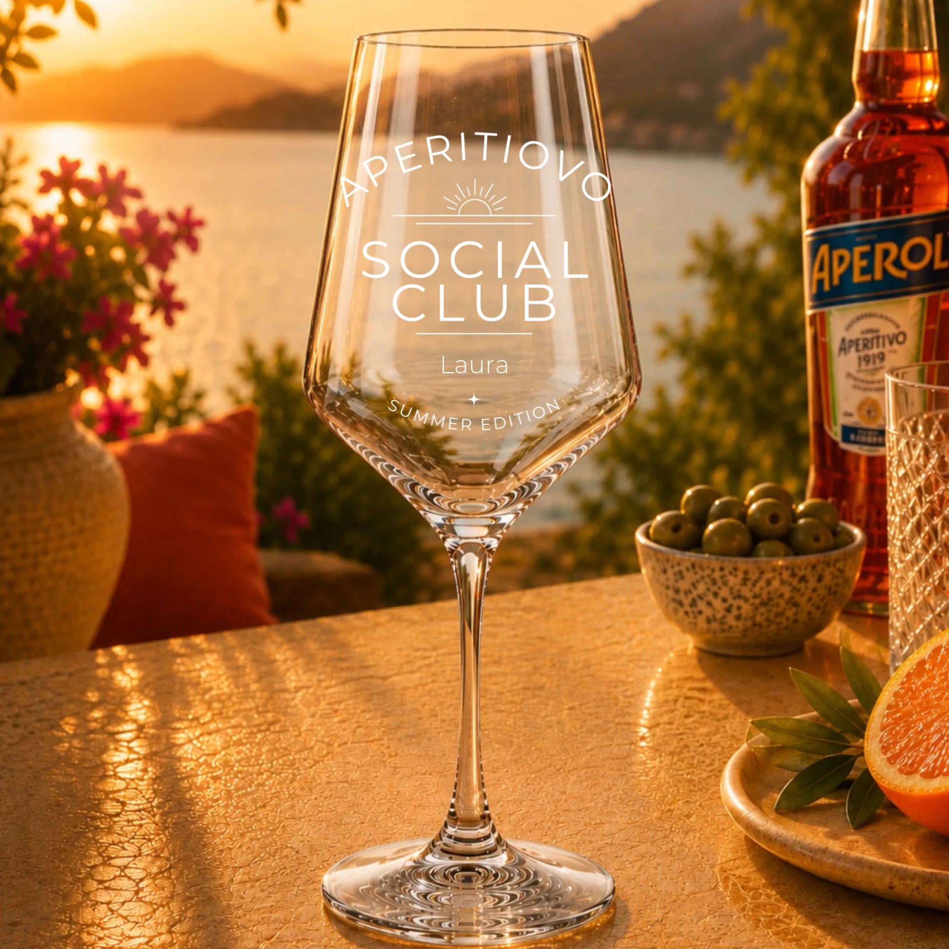 Aperol - Mockup -leeres Glas