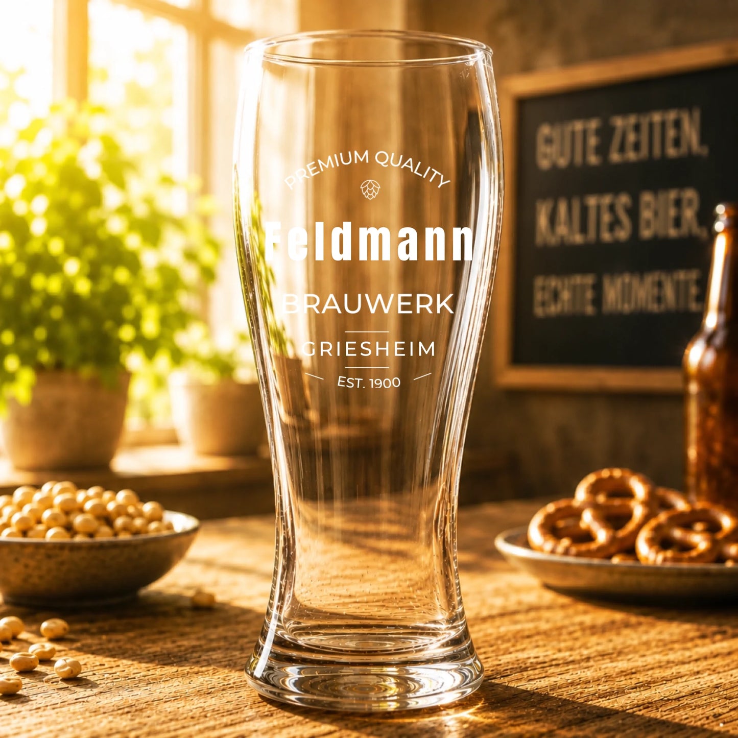 Mockup - Weizenglas - Leer