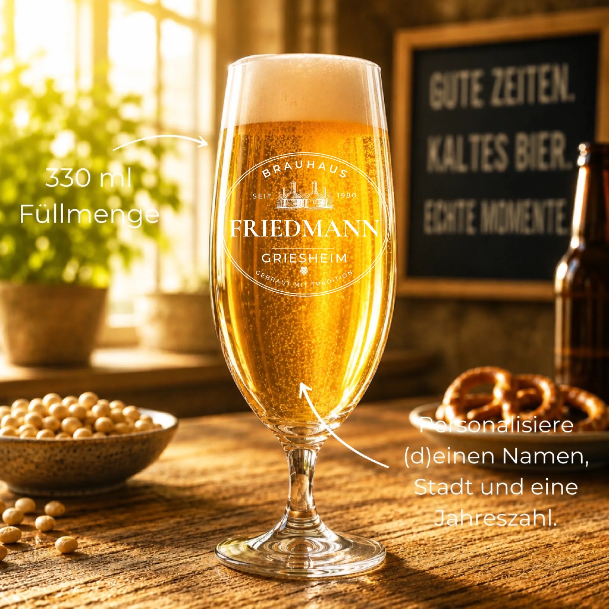 Mockup - Pilsglas Füllmenge