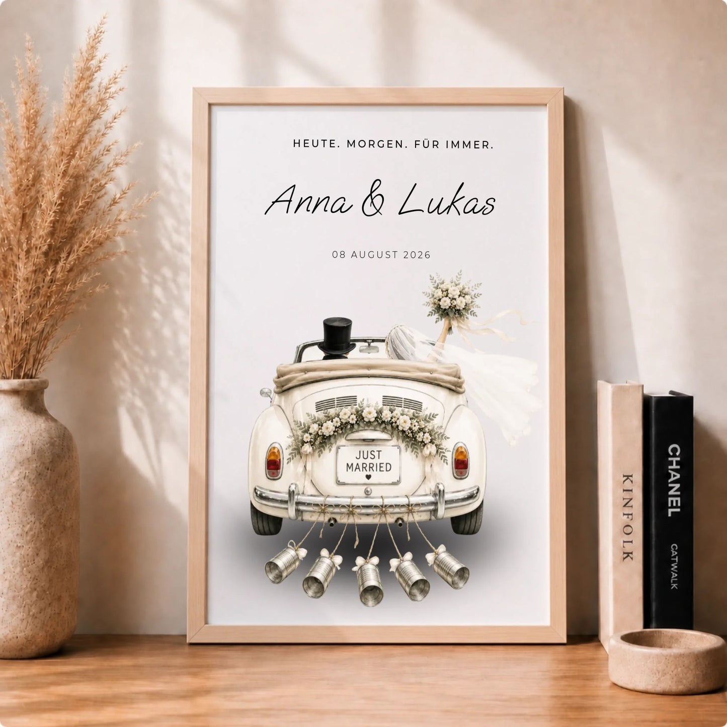 Poster DIN A3 mit natur Rahmen_Mockup