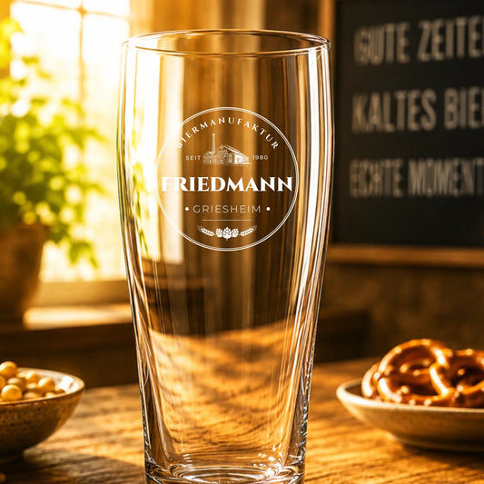 Bierglas - Mockup nah leer