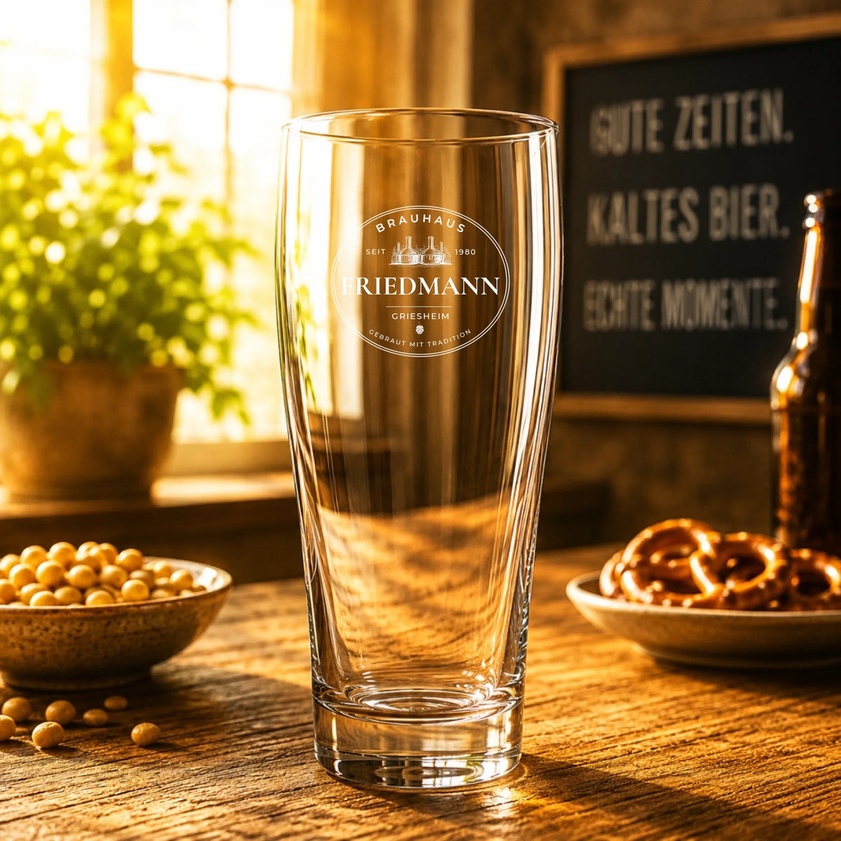 Mockup - Bierglas - Leer
