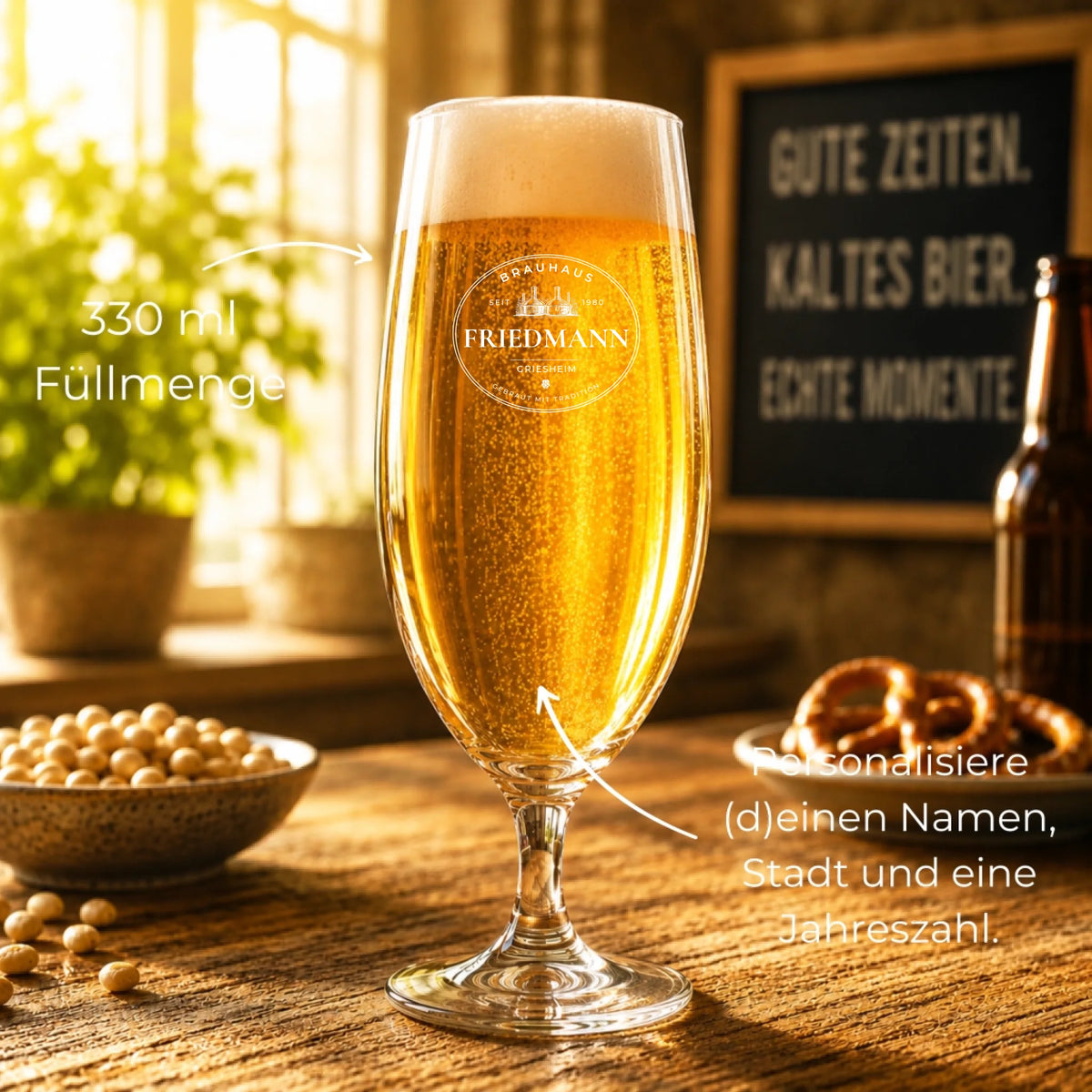 Mockup - Pilsglas Füllmenge