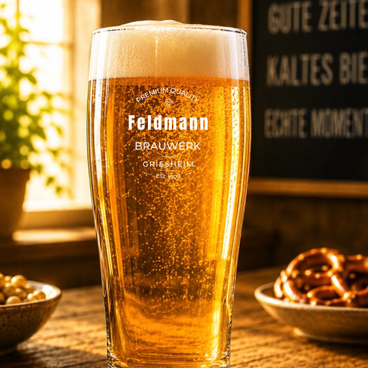 Bierglas Mockup nah voll