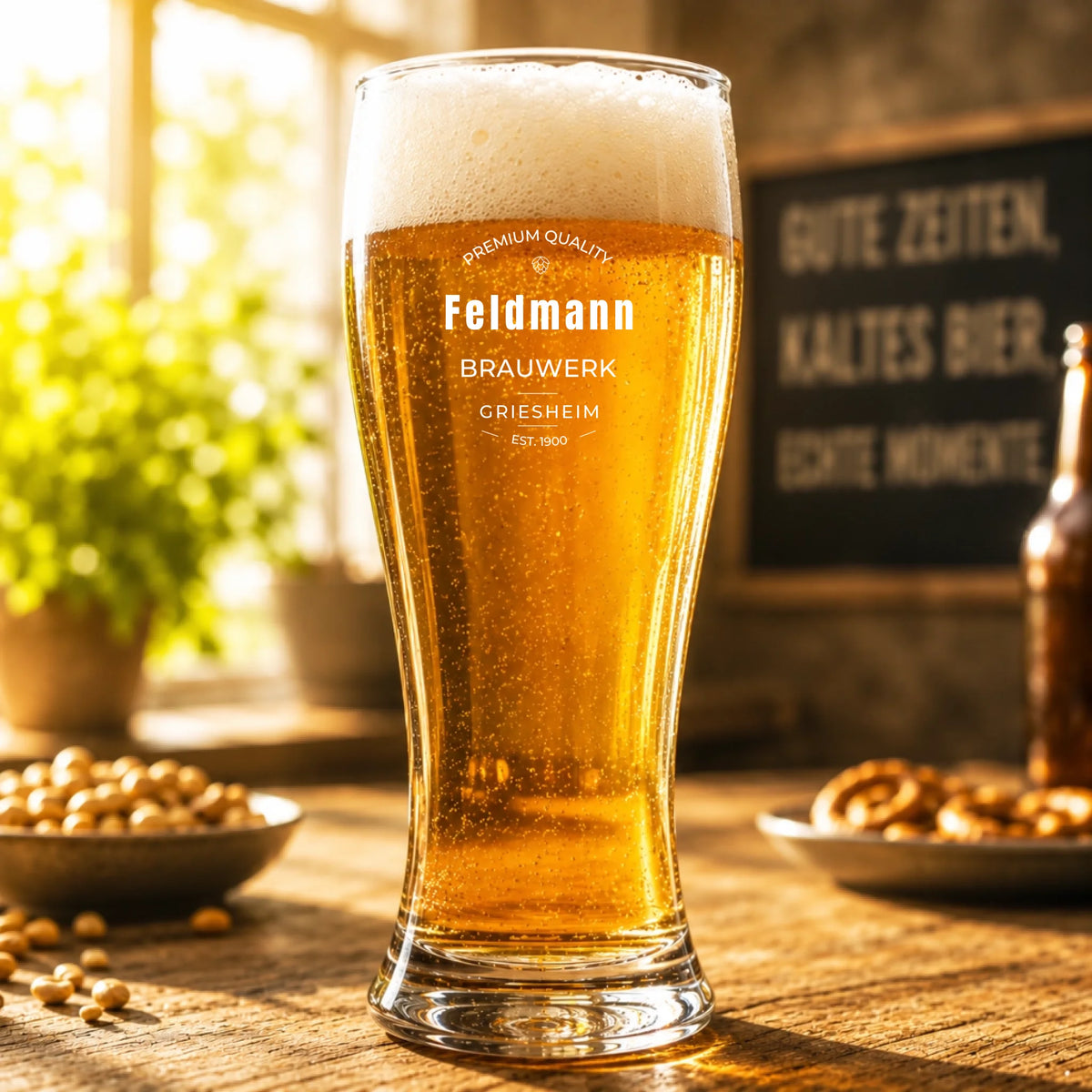Mockup - Weizenglas - Voll