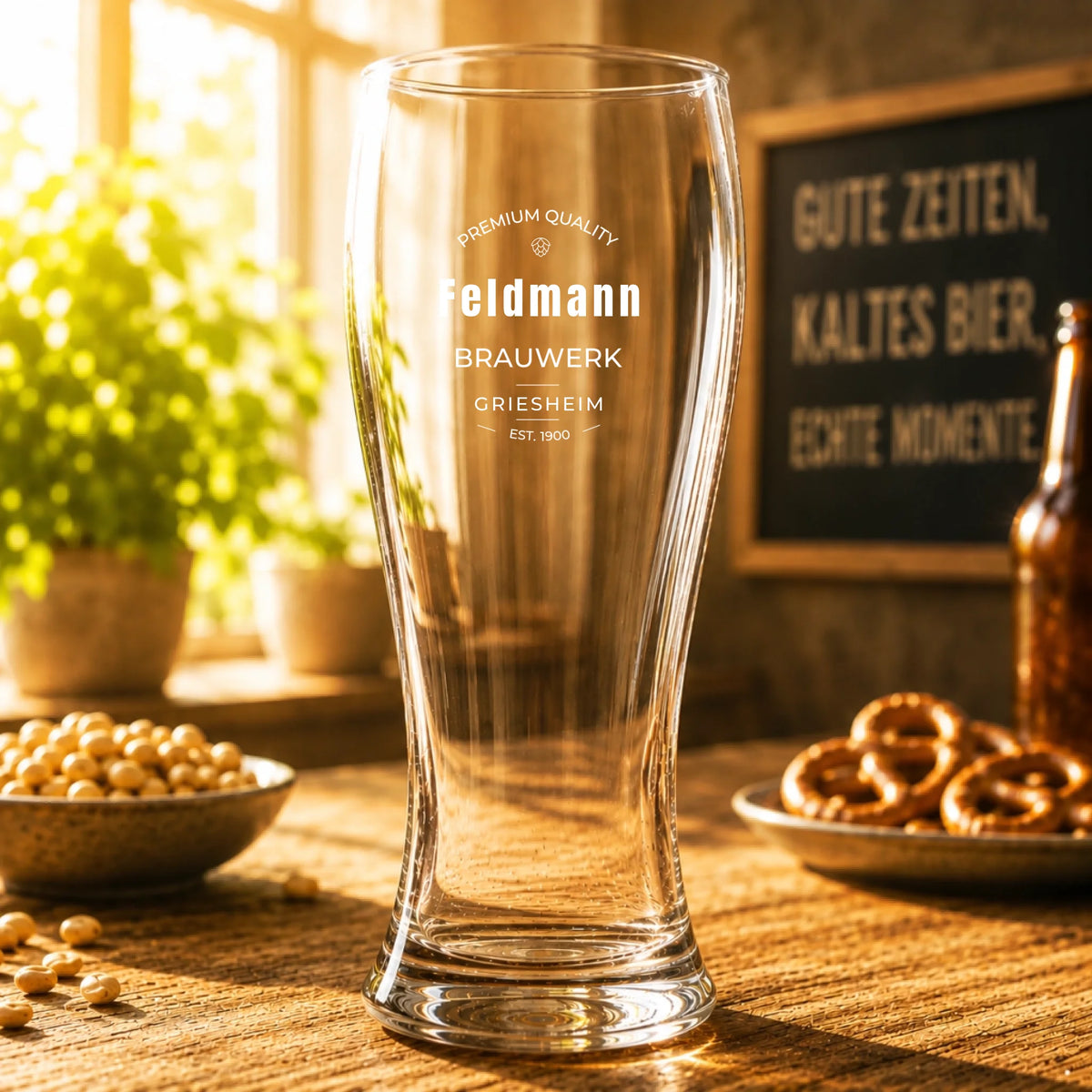 Mockup - Weizenglas - Leer